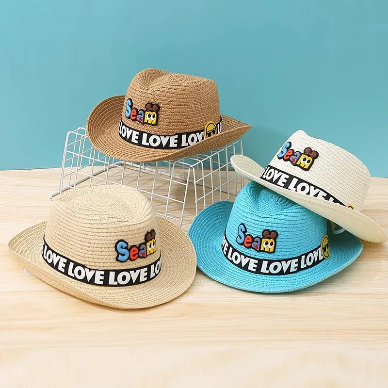 Summer Children's Cartoon Cute Sun Protection Hat for Boys, Baby Outdoor Wide Brim Sun Hat