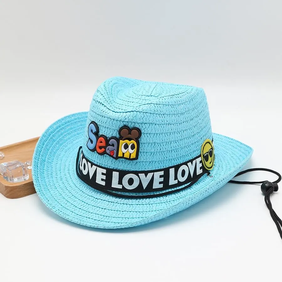 Summer Children's Cartoon Cute Sun Protection Hat for Boys, Baby Outdoor Wide Brim Sun Hat