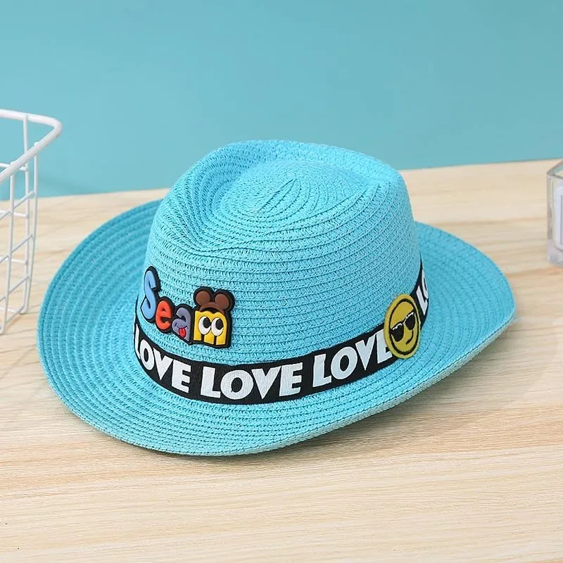Summer Children's Cartoon Cute Sun Protection Hat for Boys, Baby Outdoor Wide Brim Sun Hat