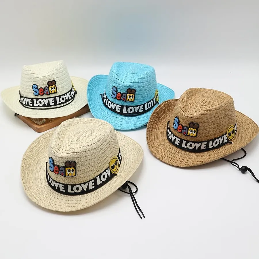 Summer Children's Cartoon Cute Sun Protection Hat for Boys, Baby Outdoor Wide Brim Sun Hat