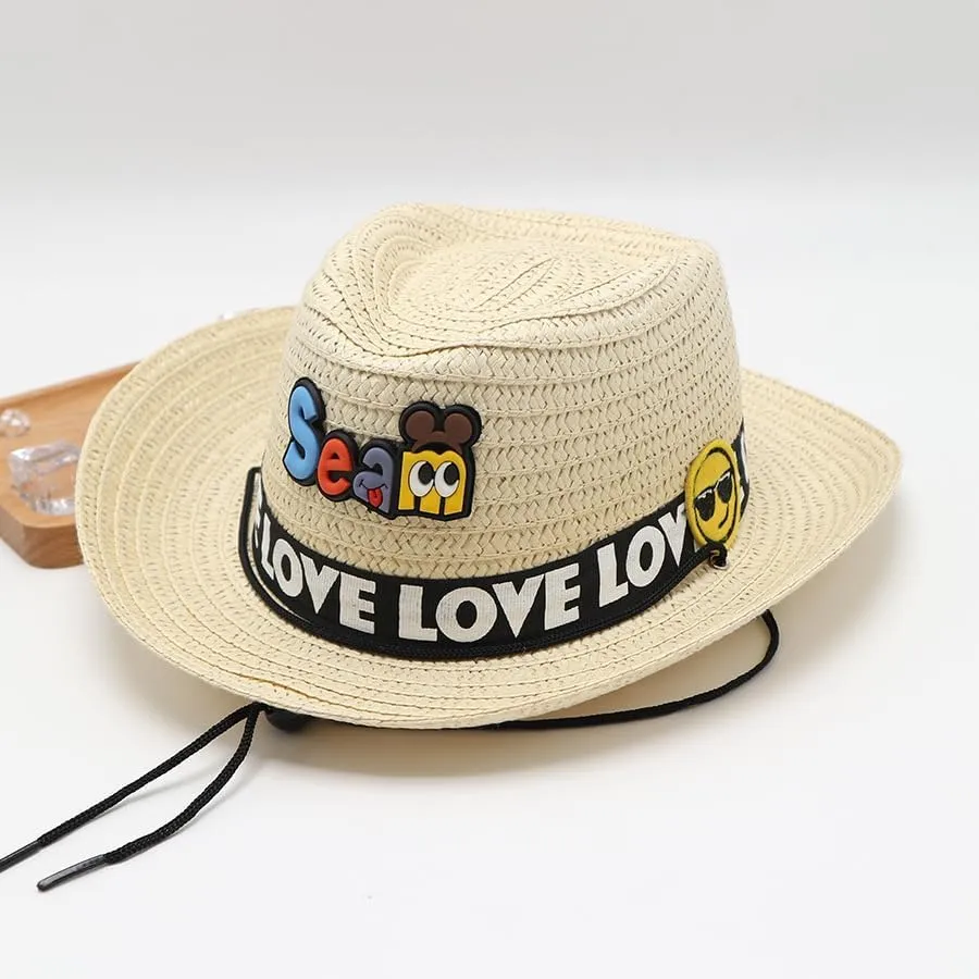 Summer Children's Cartoon Cute Sun Protection Hat for Boys, Baby Outdoor Wide Brim Sun Hat