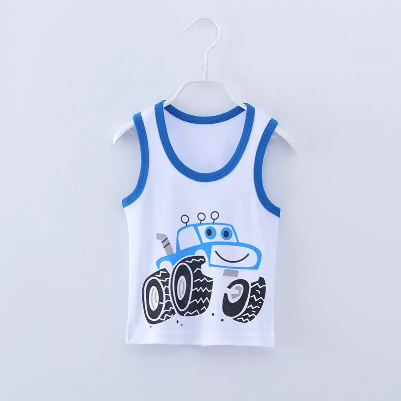 Summer Cute Cartoon 2PCS Kids Baby Boys Girls Floral Vest Top Shorts Pants Set Clothes Children Pajamas Girls Clothing Sets DS9