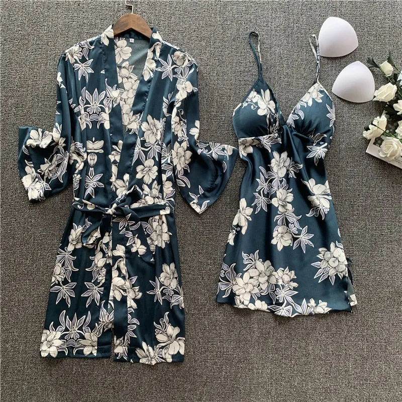 Summer Silk Pajamas Sets