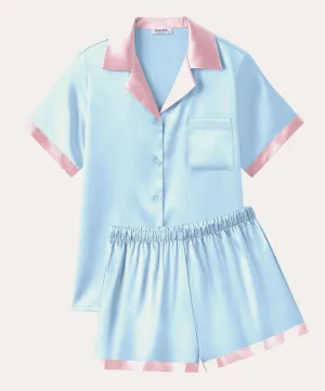 Summer Silk Short Sleeve Pajama Sets (US Only)