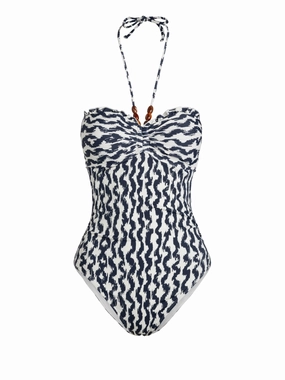 Abrasion Resistant Texture Talia One Piece In Elysia Waves