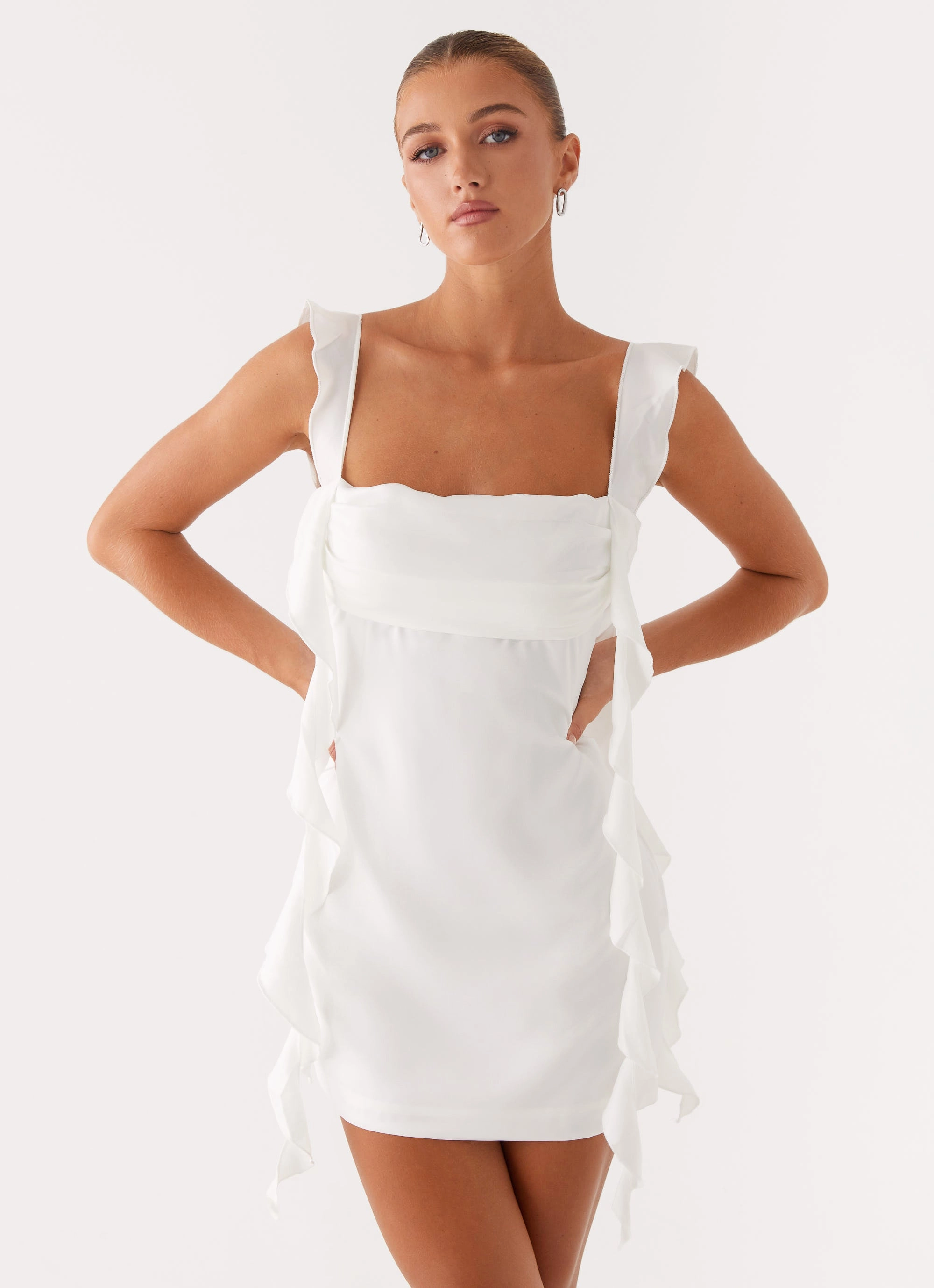 Refined Texture Beckham Mini Dress - White