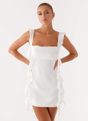 Refined Texture Beckham Mini Dress - White