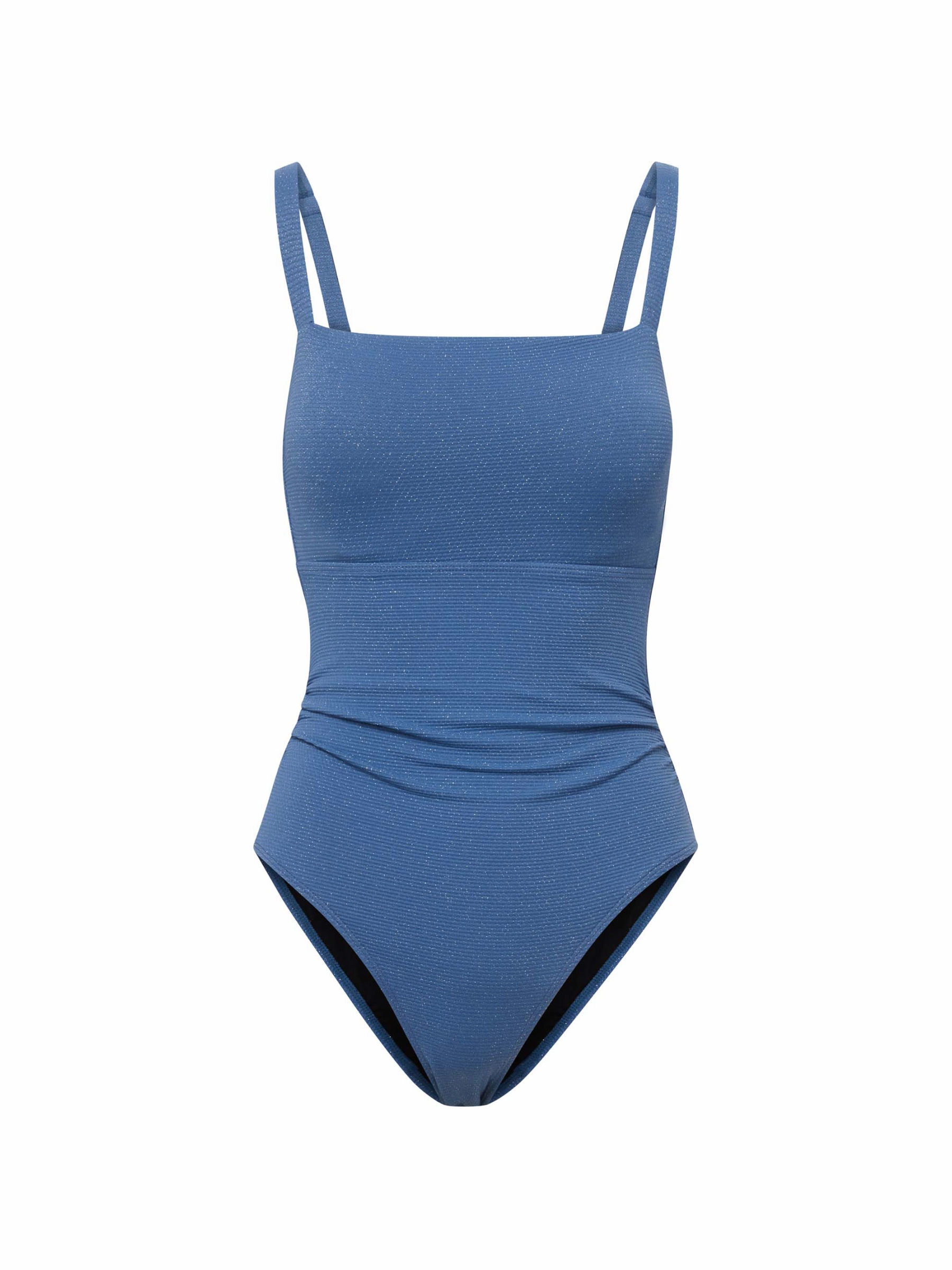 Summer Holiday Jori One Piece In Steel Blue Metallic Pique