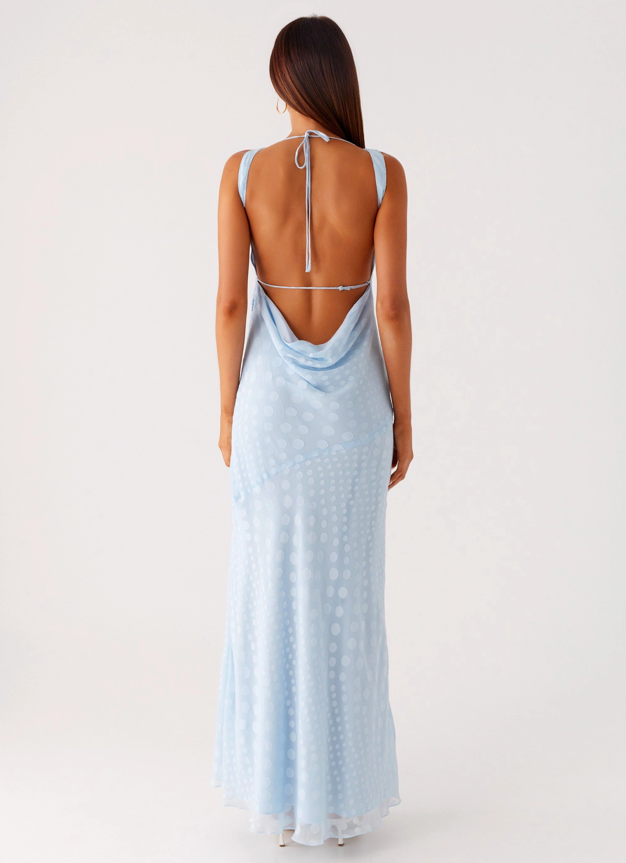 Sundance Chiffon Maxi Dress - Blue Smart Layer Wear Work Favorite