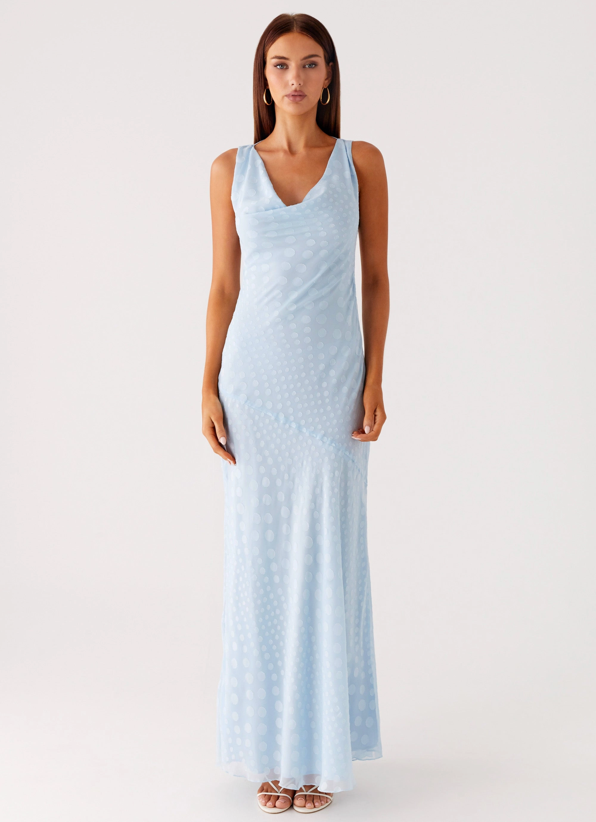 Sundance Chiffon Maxi Dress - Blue Charming Style Work Pairing