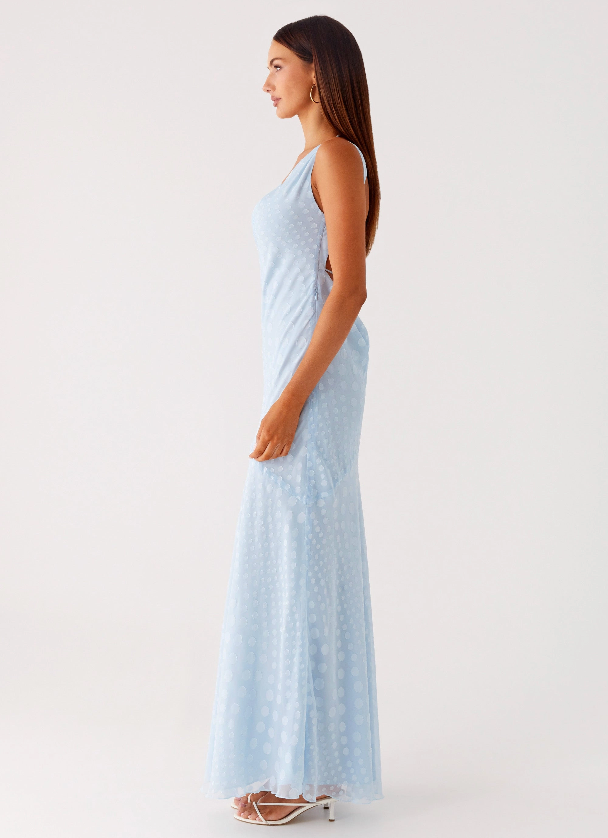 Cool Look Sundance Chiffon Maxi Dress - Blue