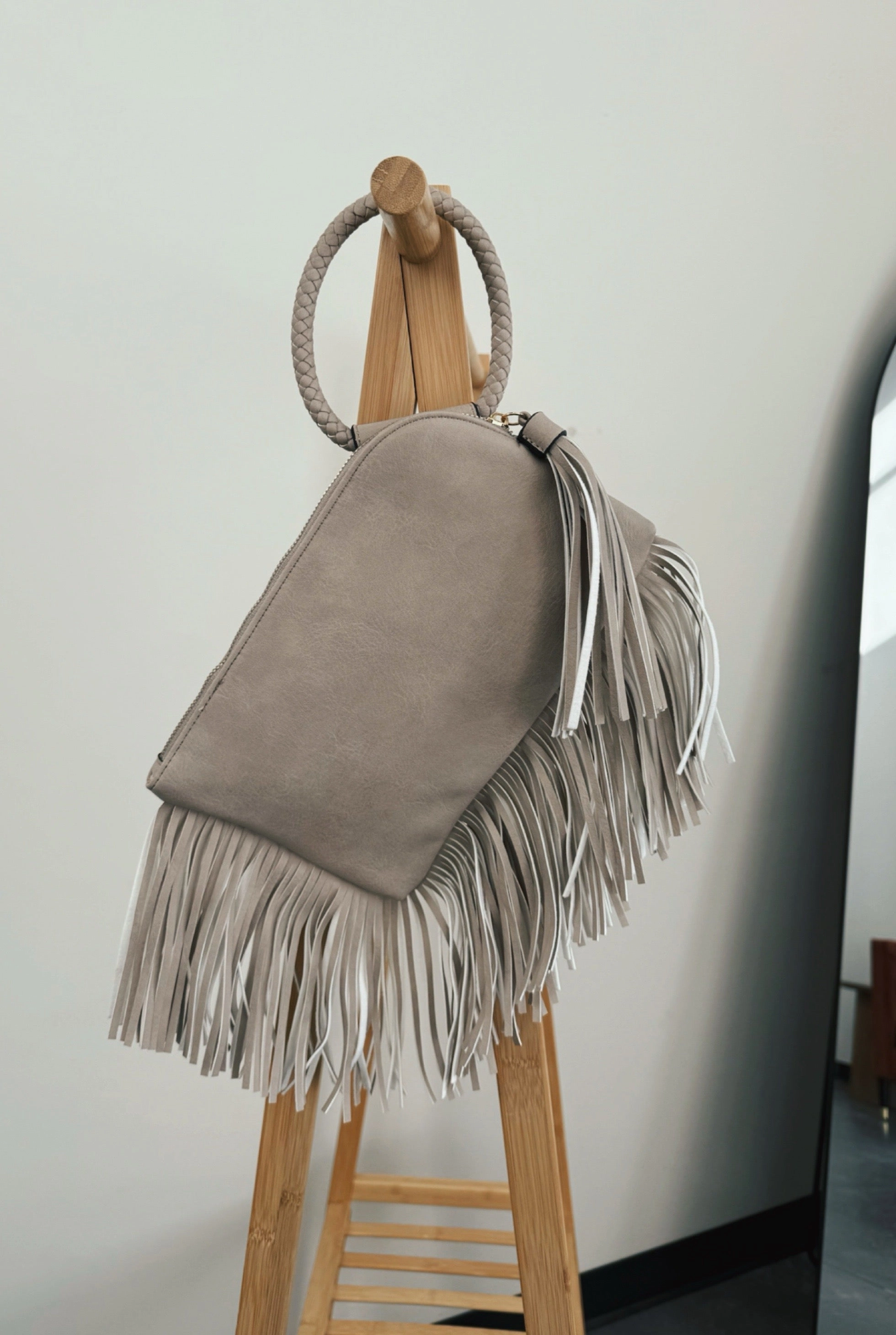 Sunset Stampede Wristlet Clutch ribbed texture
