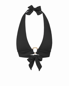 Pool Party Outfit Erin Top In Black Texture