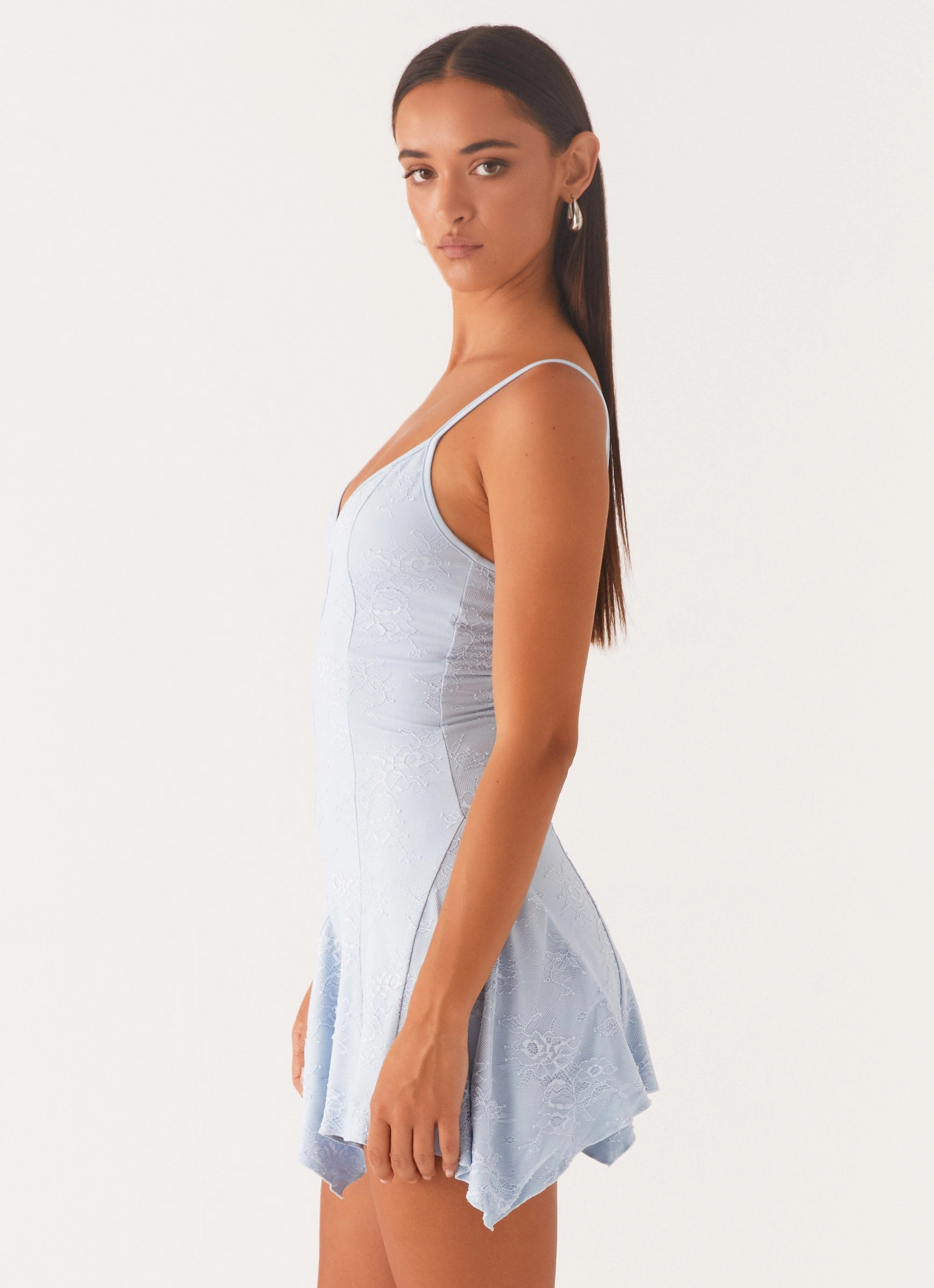Calm Silhouette Surry Mini Dress - Blue