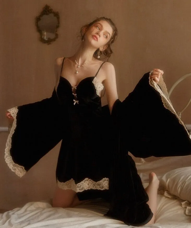 Susan's Velvet Royal Nightgown