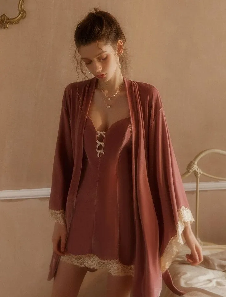 Susan's Velvet Royal Nightgown
