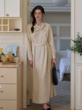 Sustainable Material Kora Round Neck Blet Linen Dress Tubular Body Construction Breathable Mesh Insert