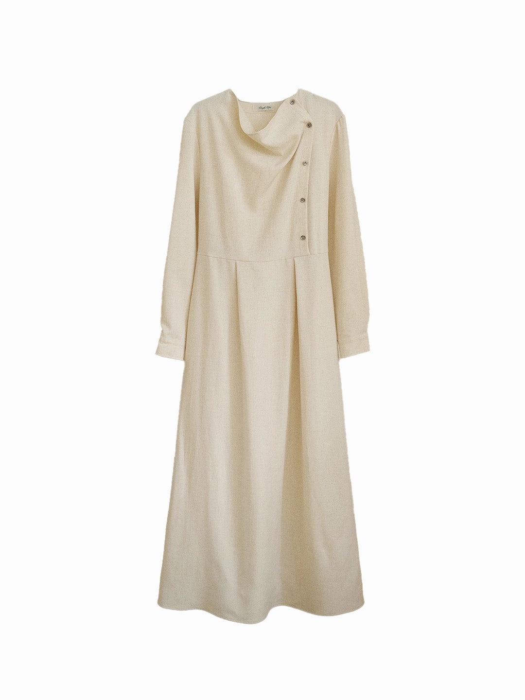 Sustainable Material Kora Round Neck Blet Linen Dress OdorResistant Treatment Non Irritating Seams