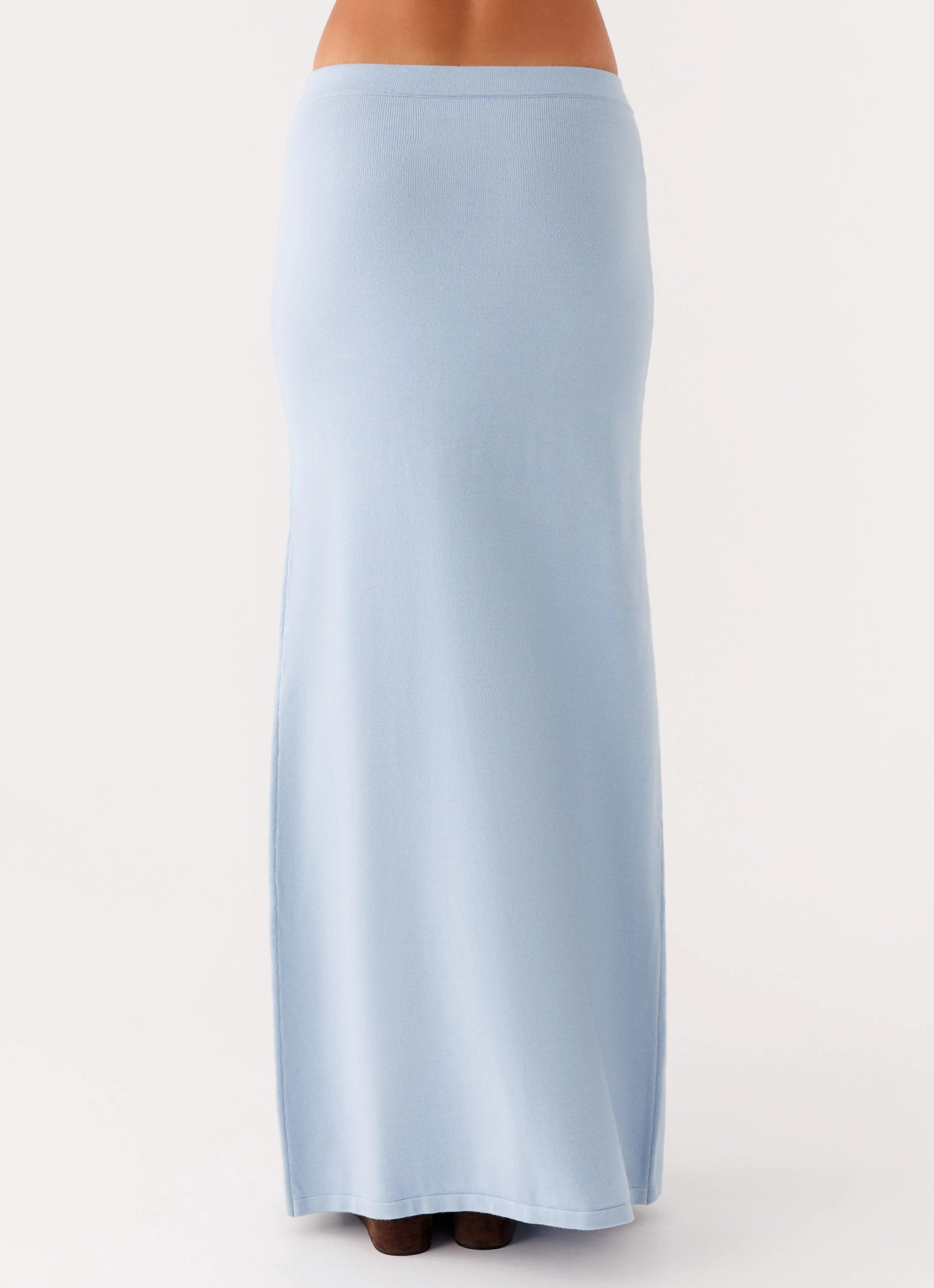 Anastasia Knit Maxi Skirt - Blue Designer Inspired Occasion Dressing