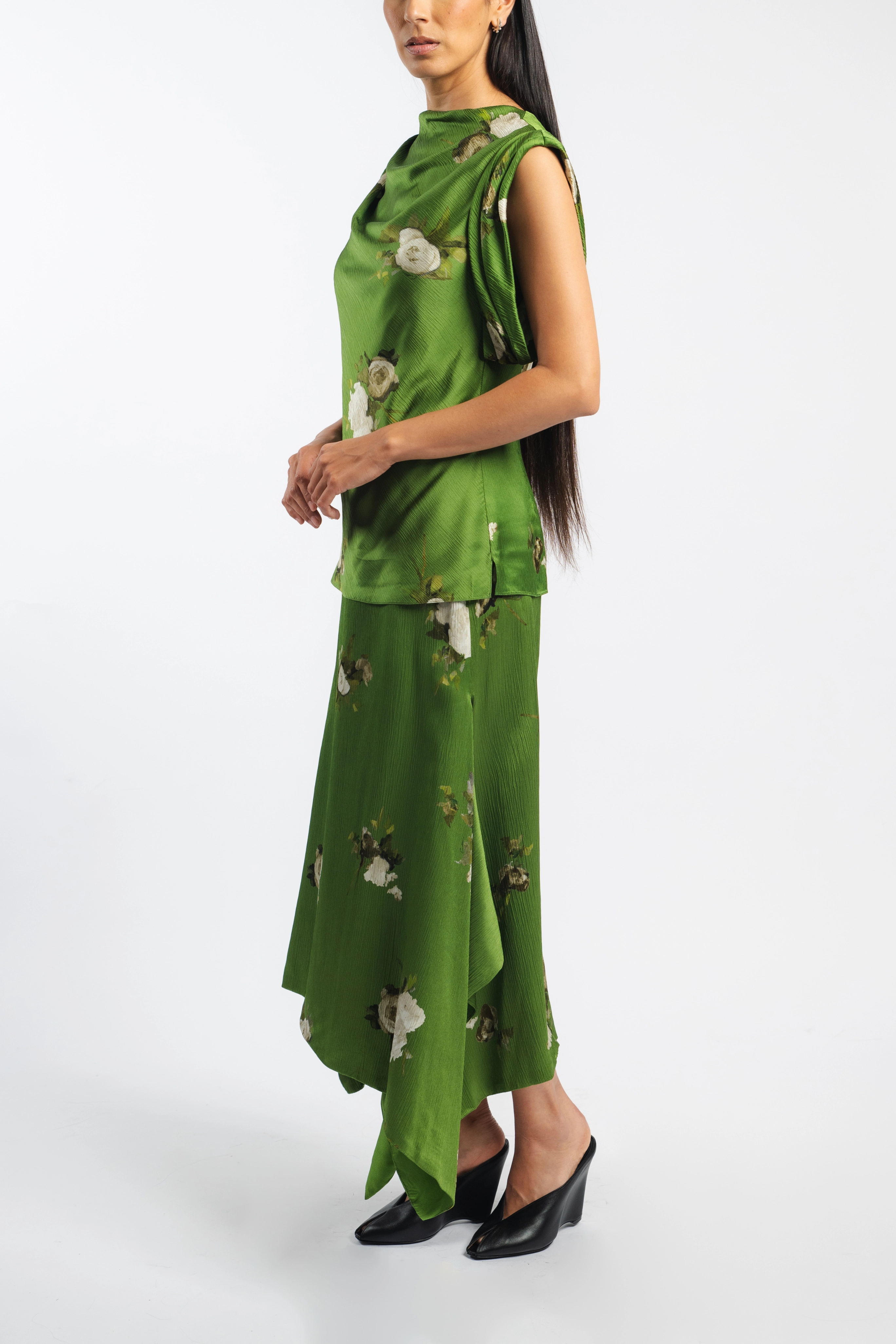 Fashion Forward Light Wear Floral Midi Skirt
