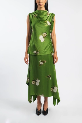 Relaxed Mood Floral Midi Skirt