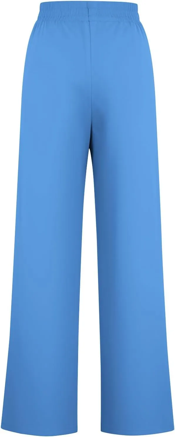 Sweat Pants for Womens Drawstring Wide Leg Pants Straight Leg Baggy Lounge Sweatpants Lounge Trousers with Pockets