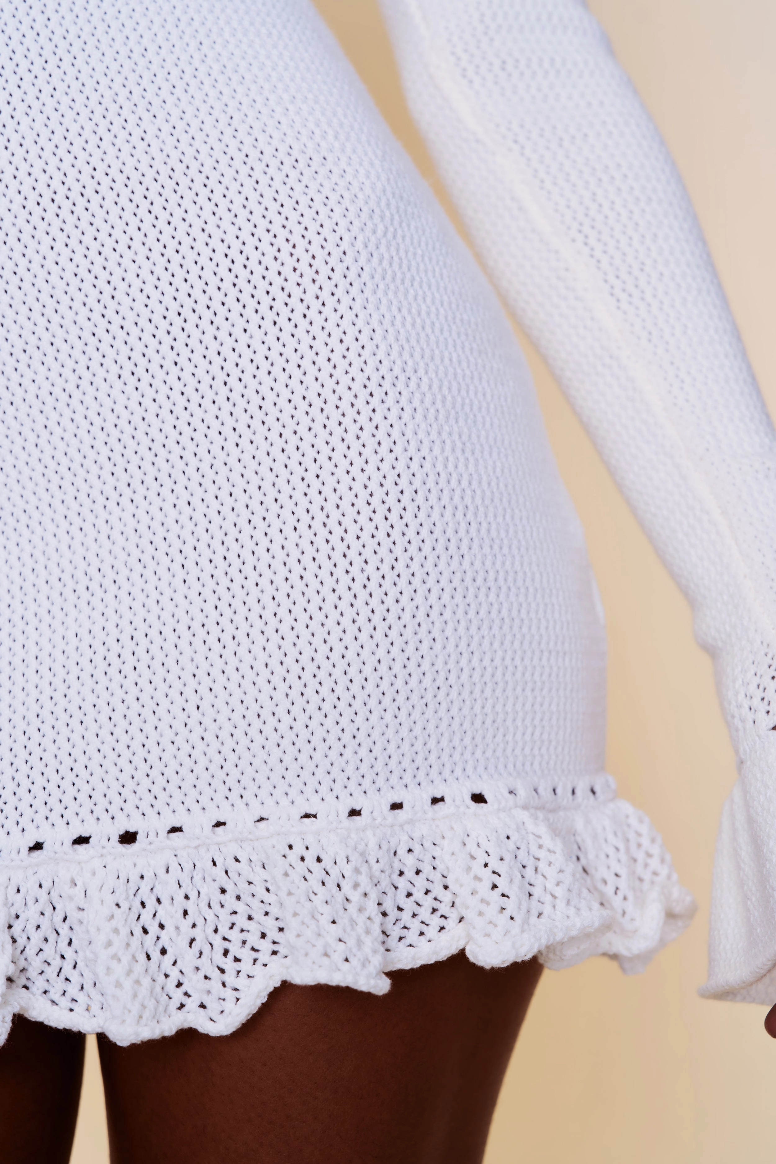 Casual Comfort Wear Crochet Halter Mini Dress