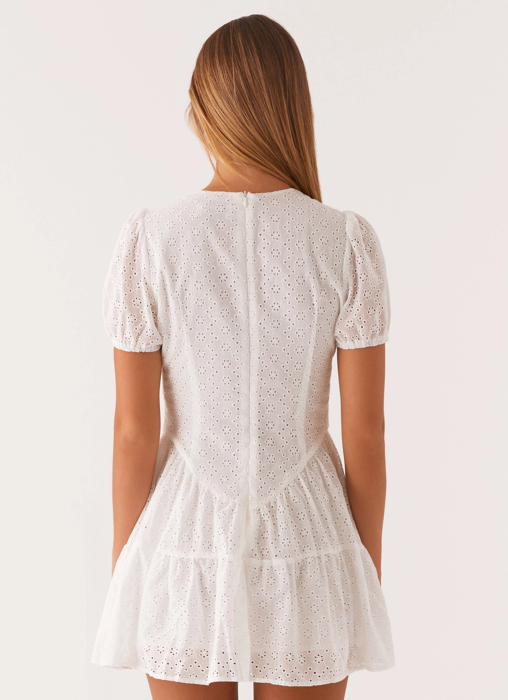 Sweetness Mini Dress - White Design Detail