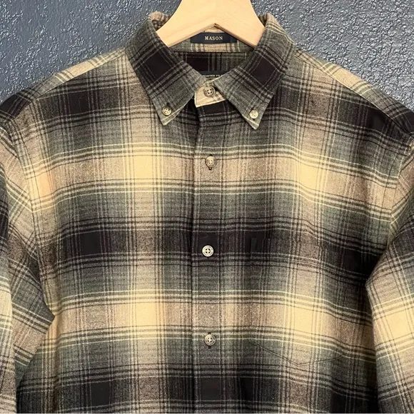 SzS Pendleton Men's Long Sleeve Mason Flannel Button Down Shirt