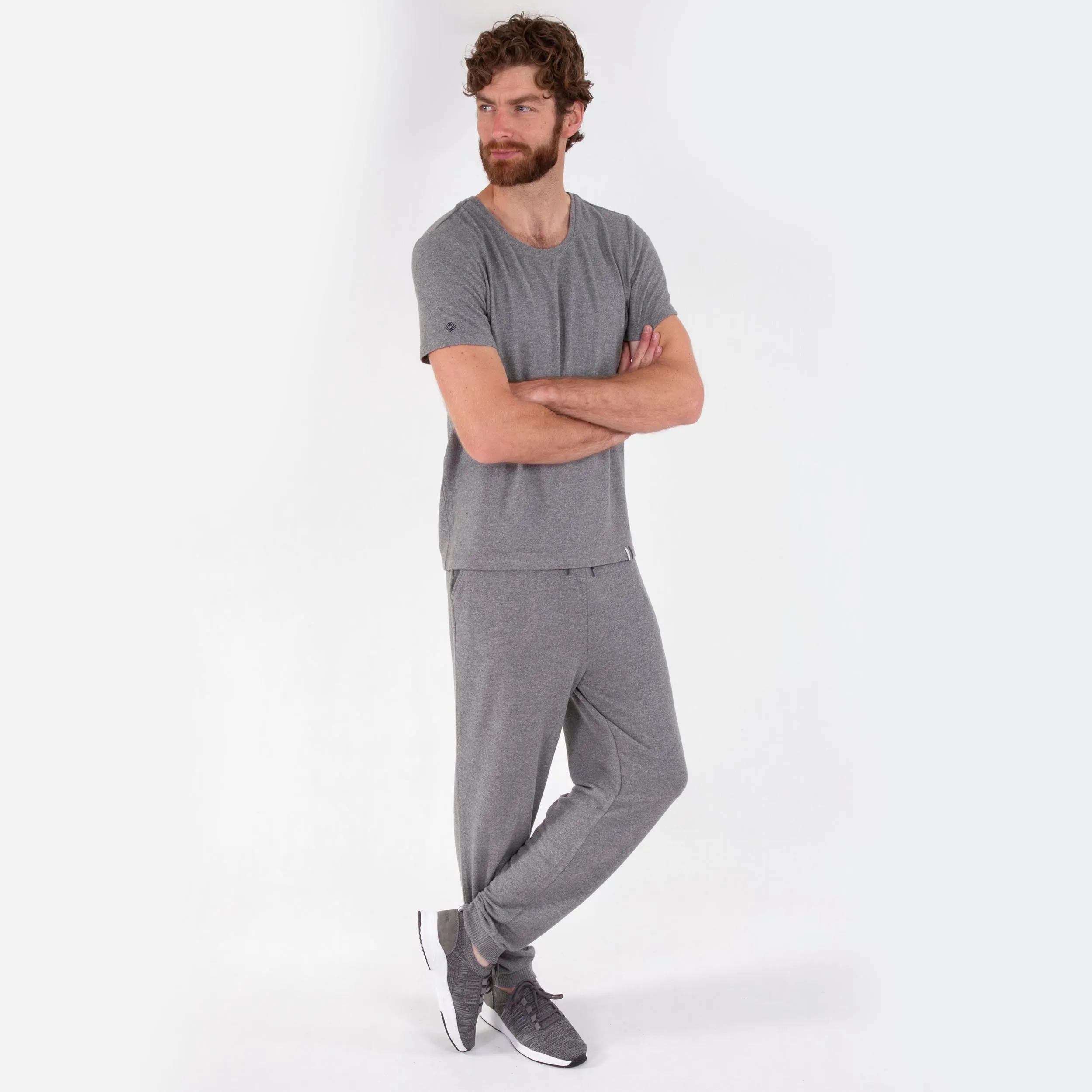 T-shirt manches courtes Homme Gris
