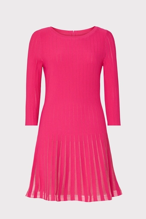 Tabitha Sheer Godet Mini Dress Soft Balance Waist Seam
