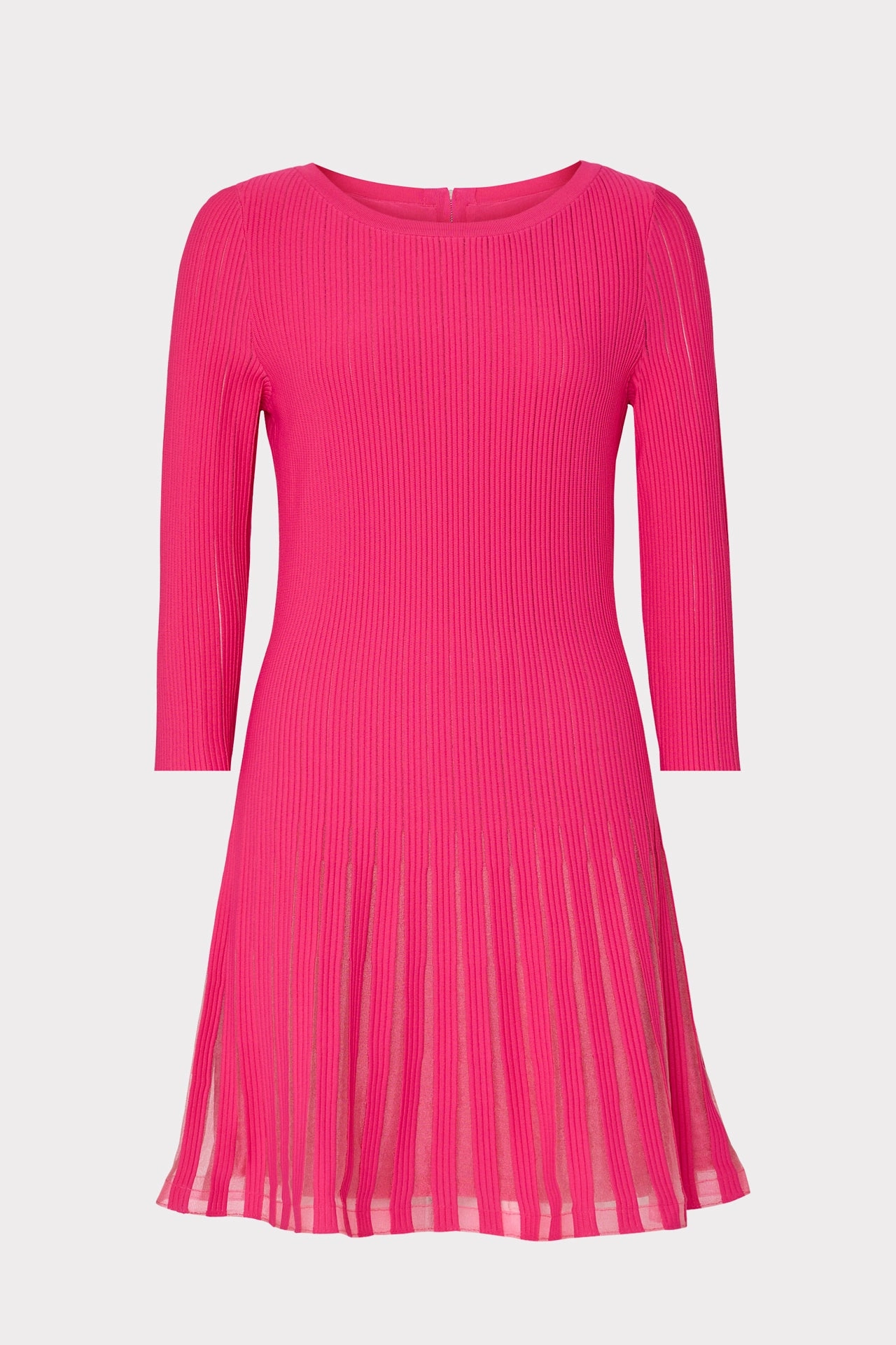 Tabitha Sheer Godet Mini Dress Soft Balance Waist Seam