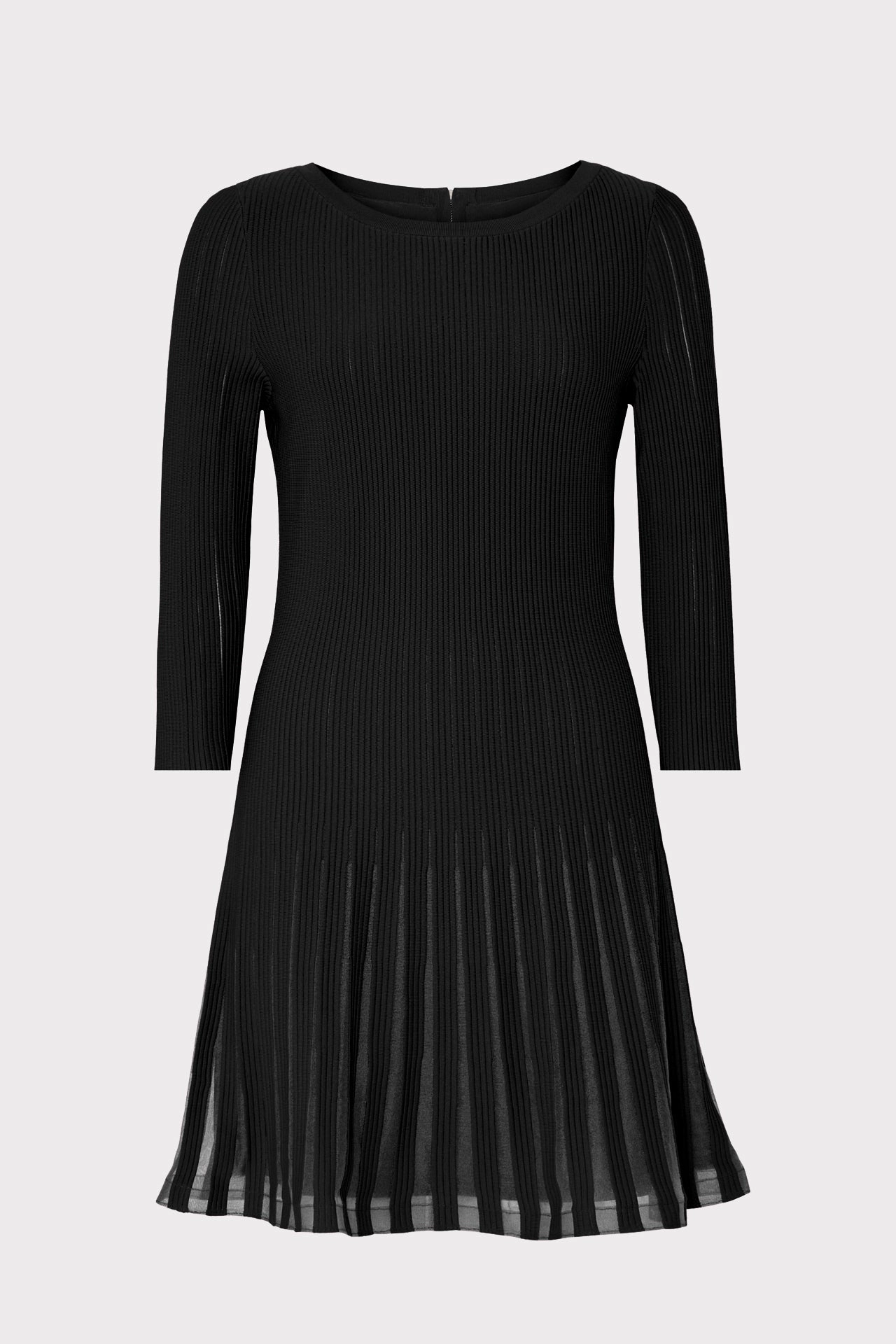 Tabitha Sheer Godet Mini Dress Warm Soft Timeless Fit