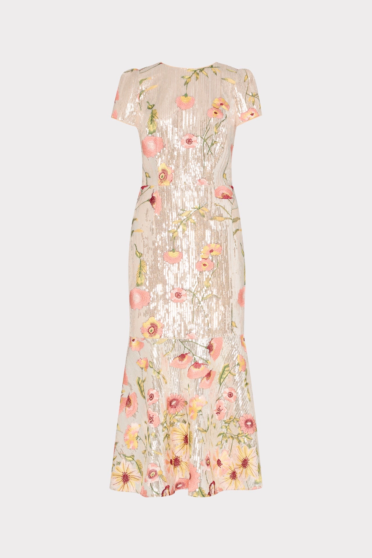 Smooth Look Tahlia Floral Sequins Embroidery Dress