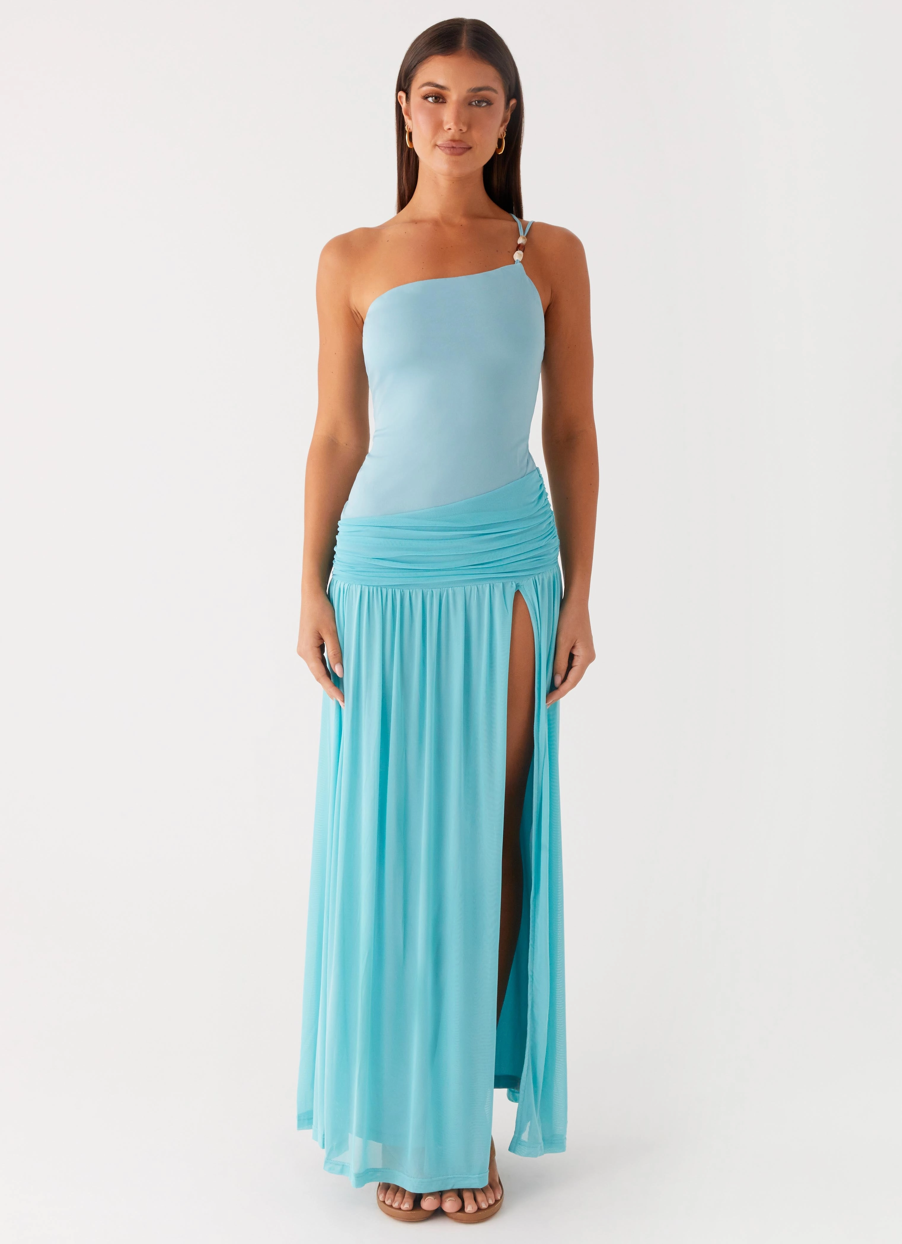 Aurelia Maxi Dress - Aqua Fashionable Fit Beach Moment