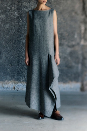 Tailored Drape Dress Breath Ease Vibrant Movement