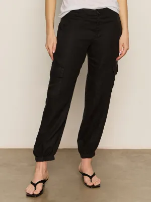 EasyCareFabric Take Over Linen Jogger Standard Rise Pant Black