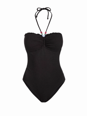 Water Adventure Coastal Wear Talia One Piece In Black Texture