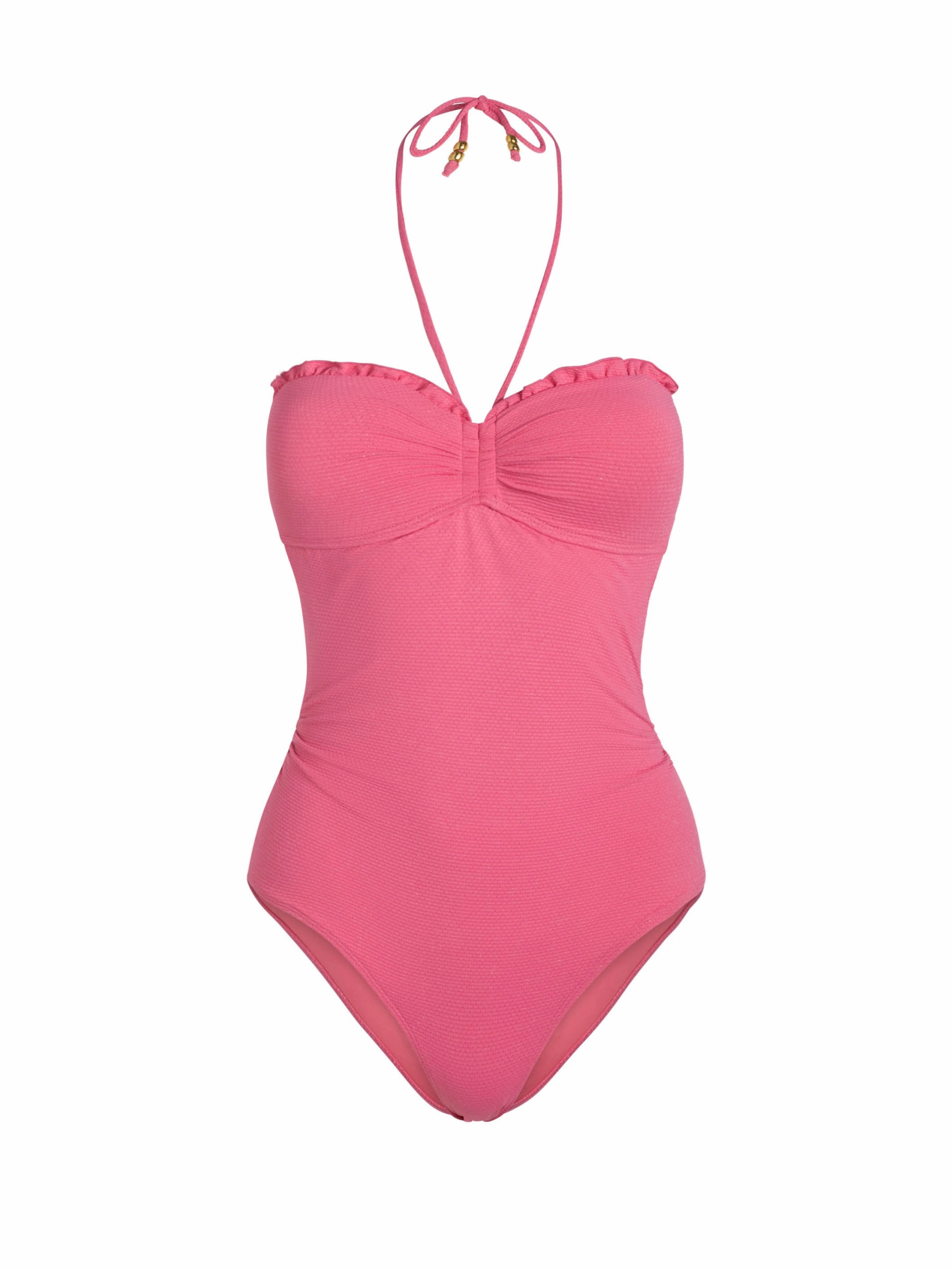 Talia One Piece In Hibiscus Metallic Evening Pool Seaside Getaway