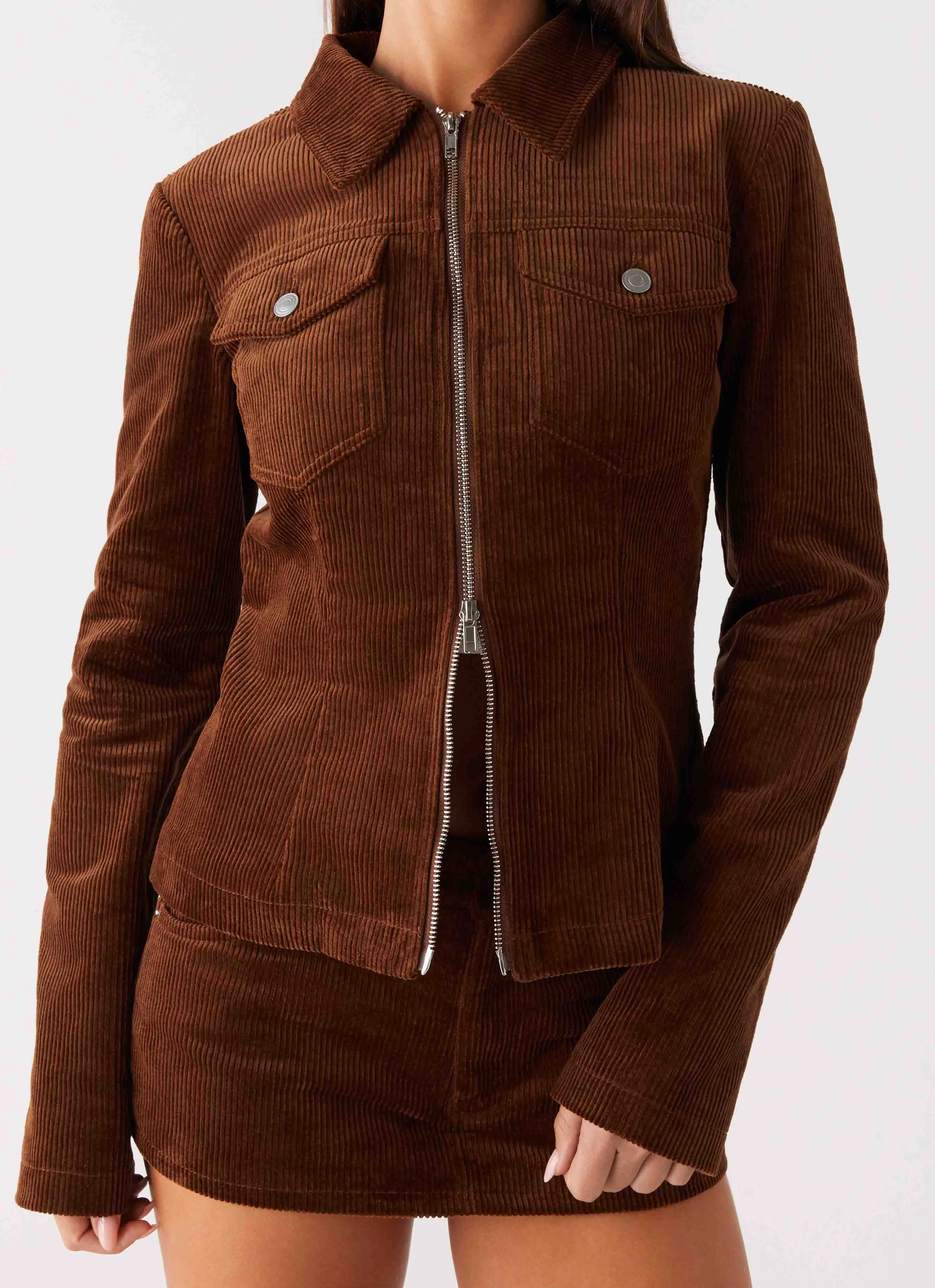 Taliyah Cord Jacket - Walnut hunters