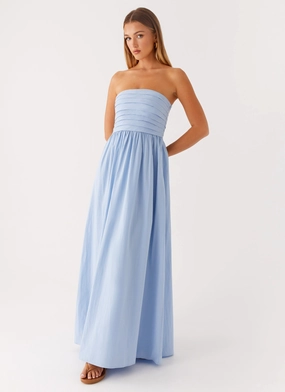 Low-Waist Fashionable Touch Tamia Maxi Dress - Blue