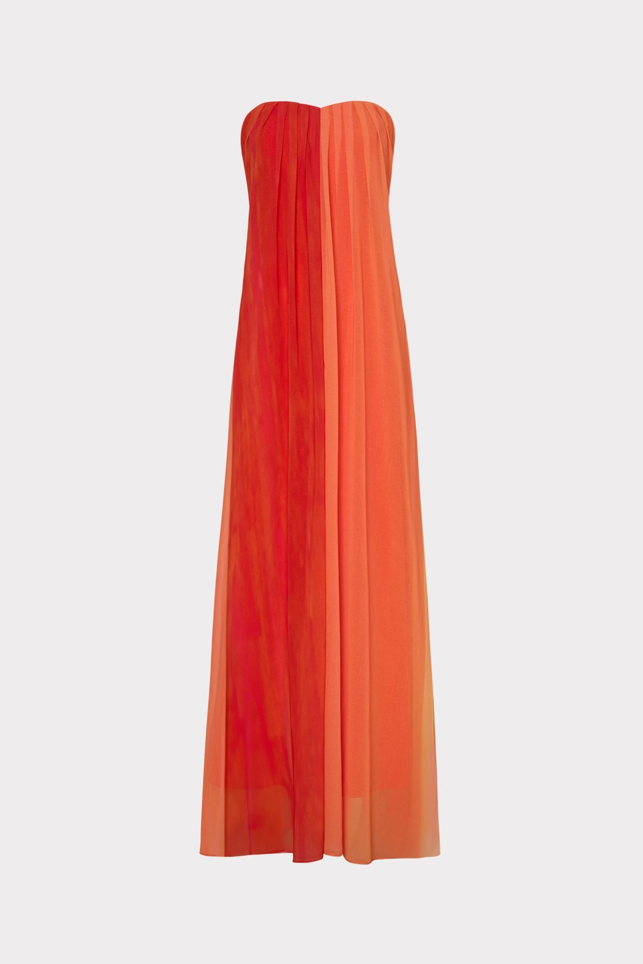Sunset Stripe Strapless Dress Sophisticated Waist Subtle pattern