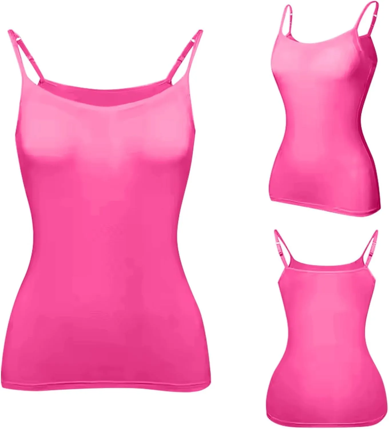 Tank Top for Women Built in Bra Adjustable Spaghetti Strap Workout Tops Gym Shirts Sleeveless Basic Under Clothes