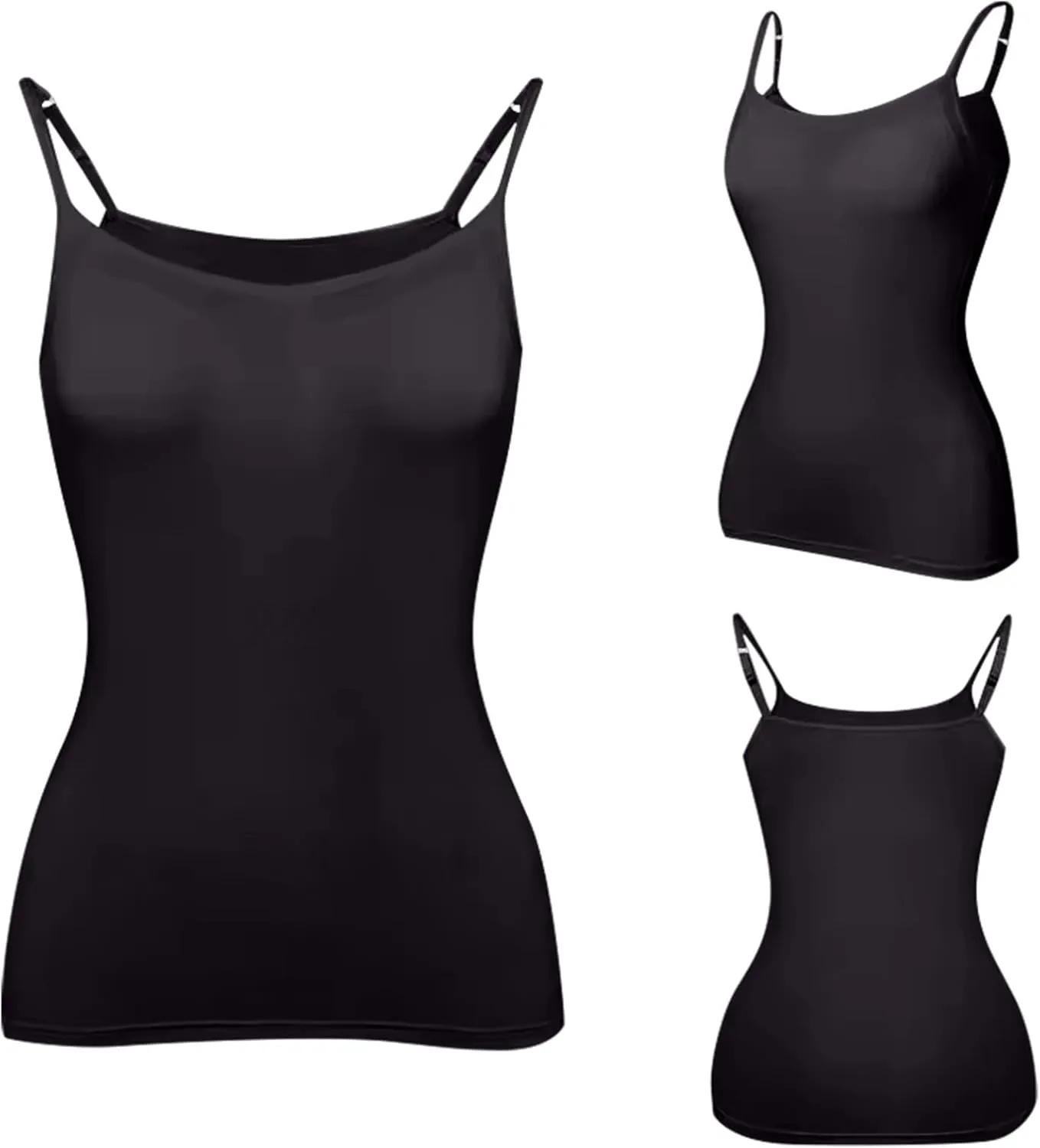 Tank Top for Women Built in Bra Adjustable Spaghetti Strap Workout Tops Gym Shirts Sleeveless Basic Under Clothes