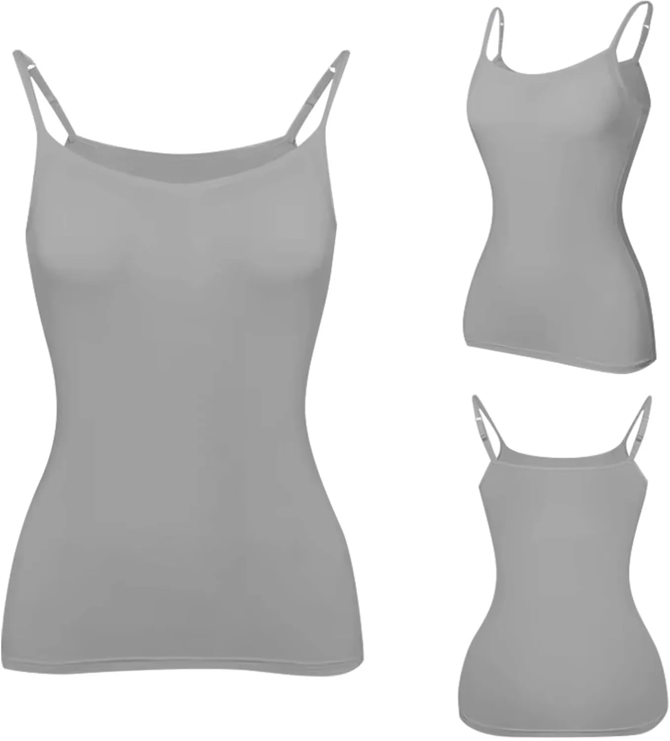 Tank Top for Women Built in Bra Adjustable Spaghetti Strap Workout Tops Gym Shirts Sleeveless Basic Under Clothes