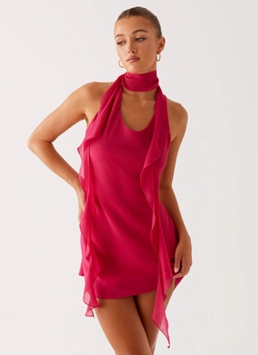 Tanner Mini Dress - Fuchsia Fashion Collab Easy Layer