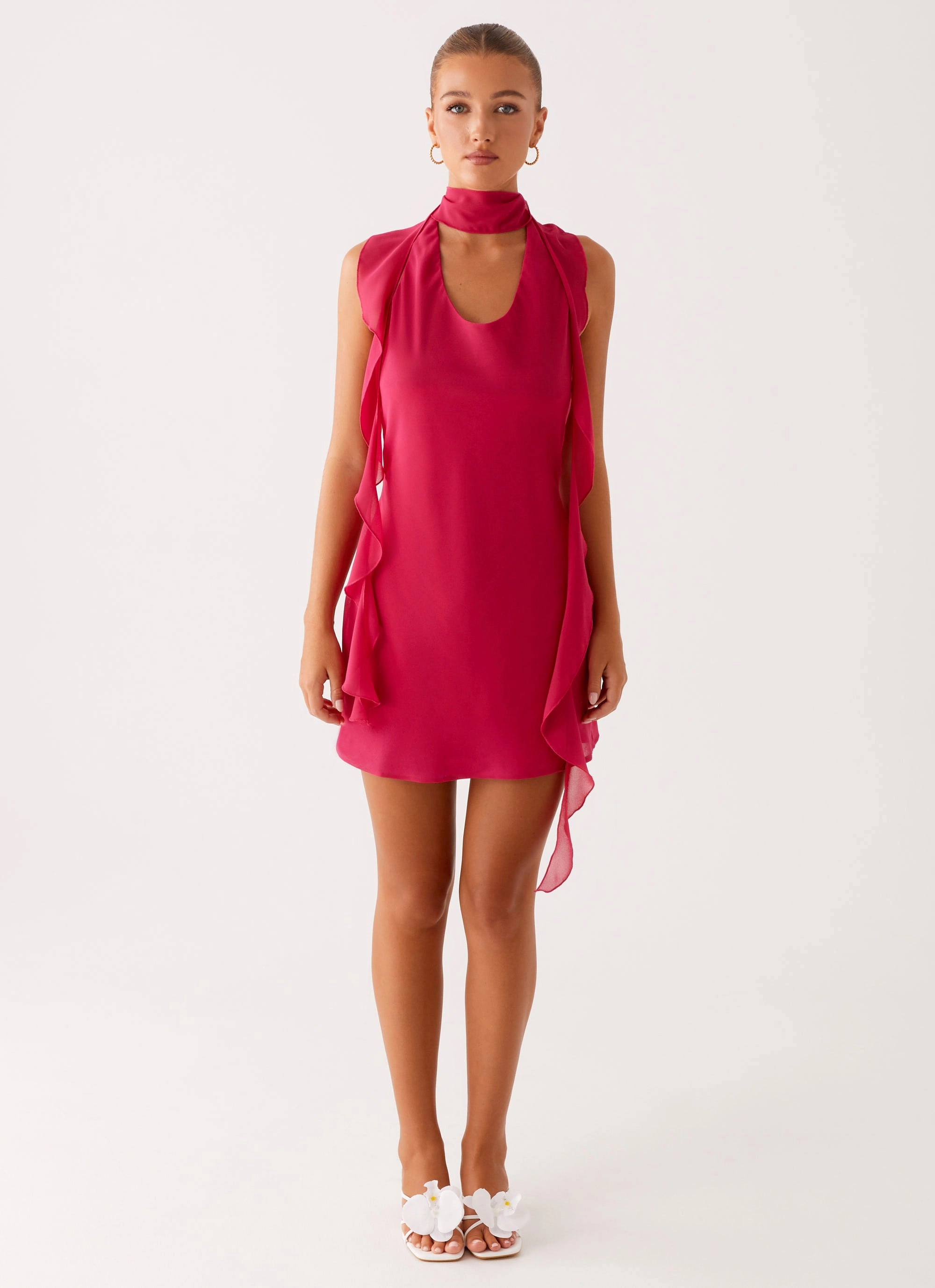 Tanner Mini Dress - Fuchsia Thermoregulating Fabric Calm Mood