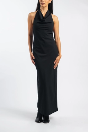Timeless Wearable Dance-Party Tasselled Cowlneck Dress