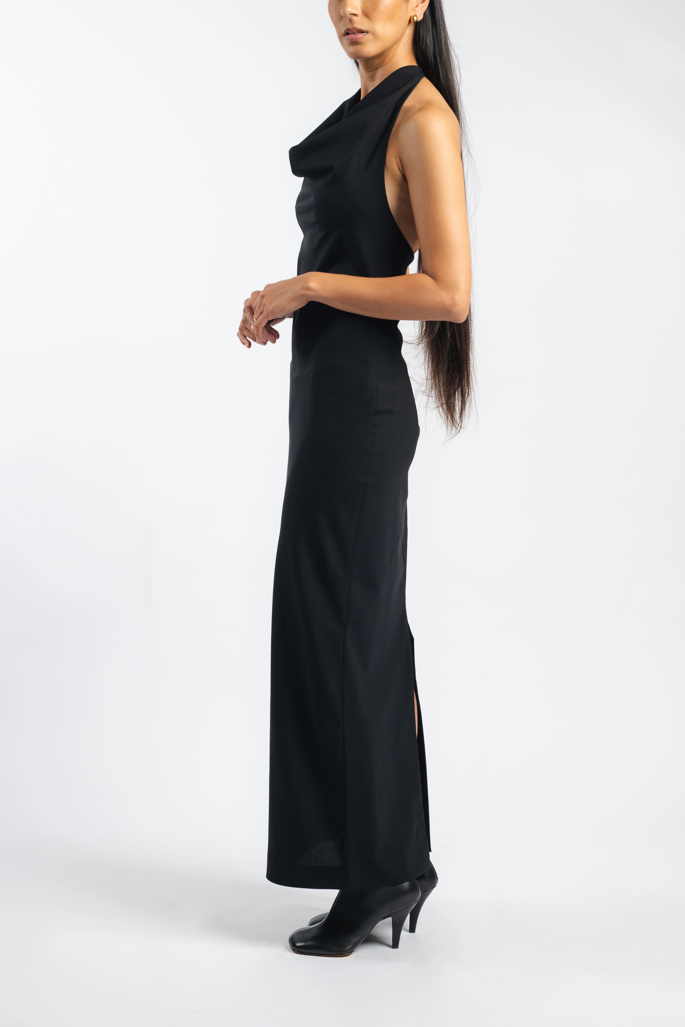 Tasselled Cowlneck Dress Comfortable Look Neutral palette