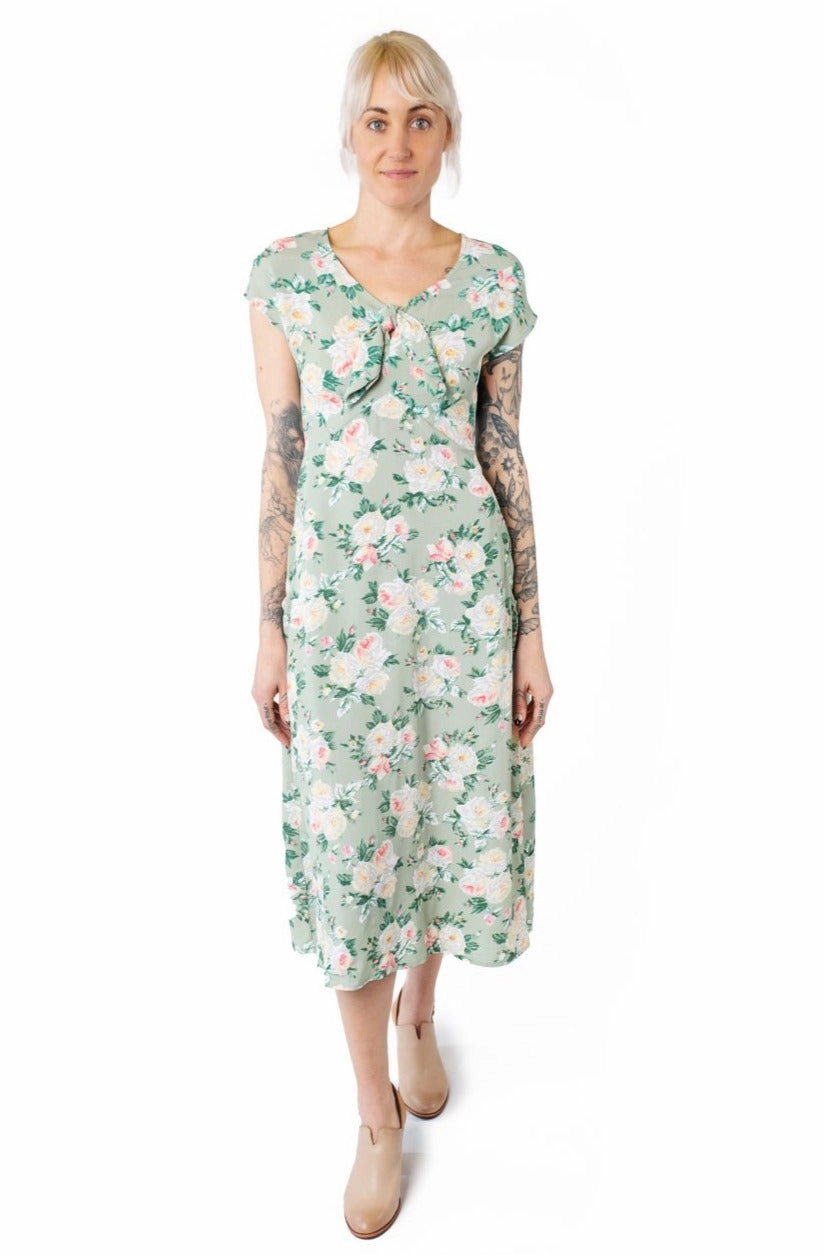 Tatiana Dress in Sage Floral Grace Vibe Graduation-Event